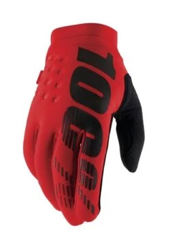 100% Brisker Gloves -RevZilla Shop 100 brisker gloves red