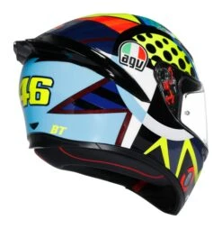 AGV K1 S Rossi Winter Test 2020 Helmet -RevZilla Shop agvk1 s rossi winter test2020 helmet black fluo yellow blue 2