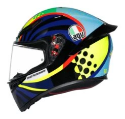 AGV K1 S Rossi Winter Test 2020 Helmet -RevZilla Shop agvk1 s rossi winter test2020 helmet black fluo yellow blue 4