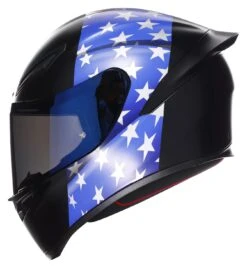 AGV K1 S US Flag Helmet 10 AGV K1 S US Flag Helmet -RevZilla Shop agvk1 sus flag helmet matte black red white blue 3