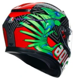 AGV K3 Kamaleon Helmet -RevZilla Shop agvk3 kamaleon helmet black red green 2