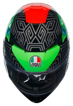 AGV K3 Kamaleon Helmet -RevZilla Shop agvk3 kamaleon helmet black red green 5