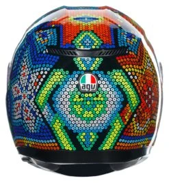 AGV K3 Rossi Winter Test 2018 Helmet -RevZilla Shop agvk3 rossi winter test2018 helmet blue green 3