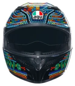 AGV K3 Rossi Winter Test 2018 Helmet -RevZilla Shop agvk3 rossi winter test2018 helmet blue green 7