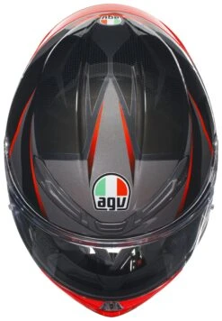 AGV K6 S Slashcut Helmet -RevZilla Shop agvk6 s slashcut helmet black grey red 3