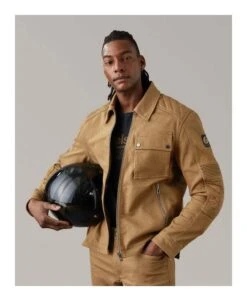 Belstaff Outrider Overshirt -RevZilla Shop belstaff outrider overshirt khaki 3