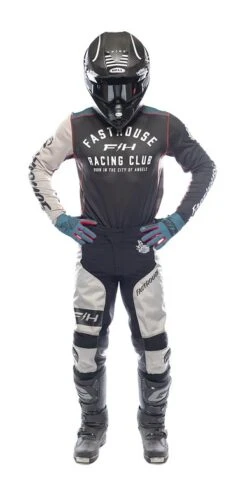 Fasthouse Grindhouse Club Pants -RevZilla Shop fasthouse grindhouse club pants grey black teal 2