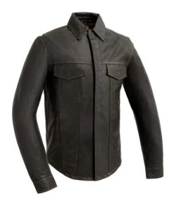 First Manufacturing Maduro Leather Riding Shirt