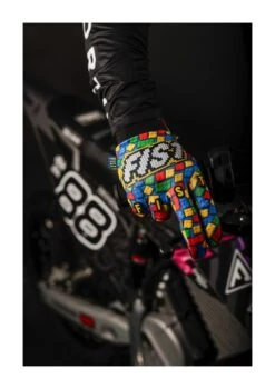 Fist Handwear Youth Build Gloves 8 Fist Handwear Youth Build Gloves -RevZilla Shop fist handwear strapped build gloves black blue yellow 3