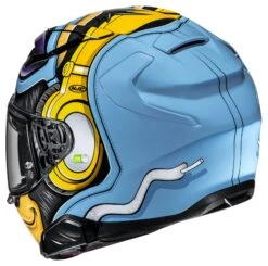 HJC F71 Monkey DJ Helmet 7 HJC F71 Monkey DJ Helmet -RevZilla Shop hjcf71 monkey dj helmet blue yellow 2