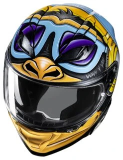 HJC F71 Monkey DJ Helmet 8 HJC F71 Monkey DJ Helmet -RevZilla Shop hjcf71 monkey dj helmet blue yellow 3