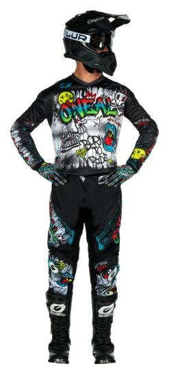 O'Neal Youth Element Rancid Pants -RevZilla Shop o neal youth element rancid pants black white 2