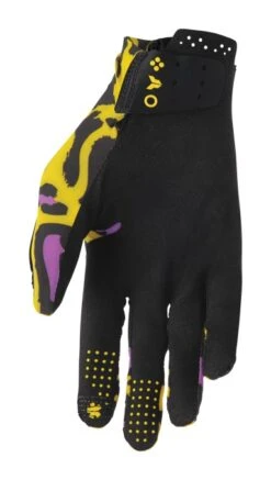 Thor Sportmode Cheetah Gloves -RevZilla Shop thor sportmode cheetah gloves yellow purple 1