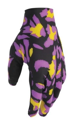 Thor Sportmode Cheetah Gloves -RevZilla Shop thor sportmode cheetah gloves yellow purple 2